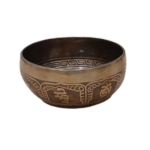 Himalayan Singing Bowl 15cm Etched Singing Bowl Himalayan Handmades