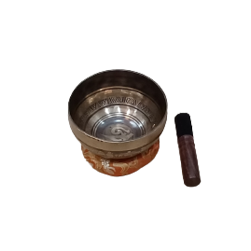 Handade Tibetan Etched Singing Bowl Set With Case U2013 Editation Bowl &ap; Sound Bowl With Cushion
