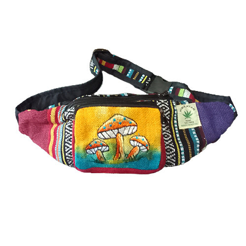 Handmade Hemp Mushroom Fanny Pack