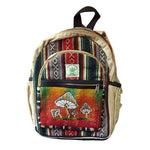 Small Mushroom Design Hemp Backpack