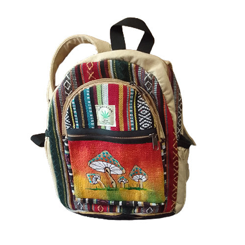 Small Hippie Hemp Handmade Backpack