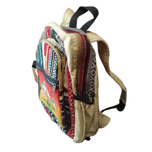 Small Hippie Hemp Handmade Backpack